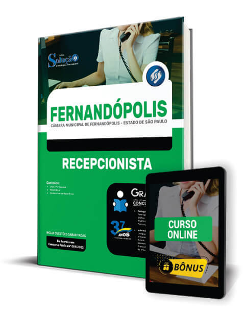 Apostila Câmara de Fernandópolis SP 2022 Recepcionista 1 Estude com a Apostila concurso Câmara de Fernandópolis -SP 2022 - Recepcionista