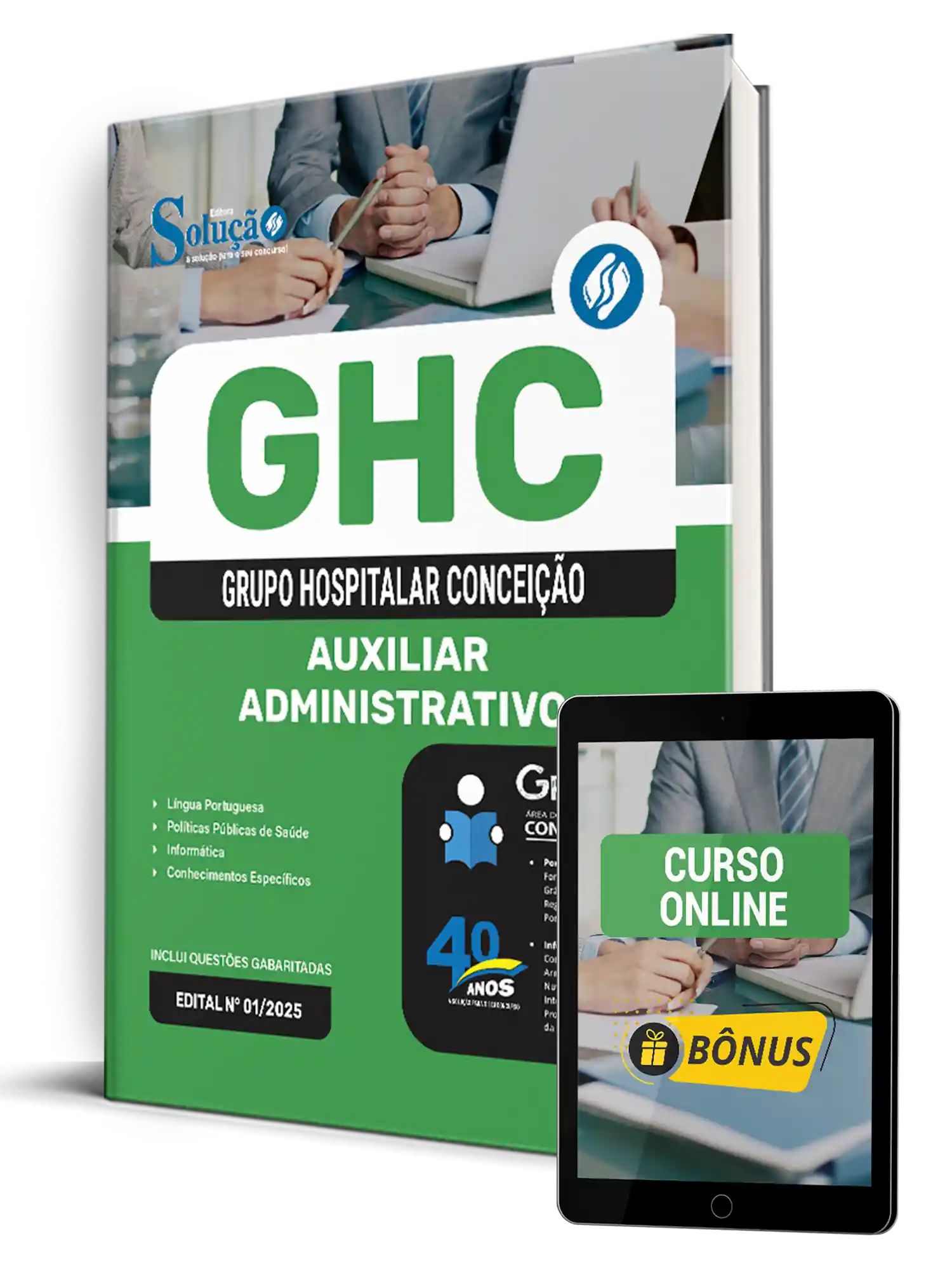 Apostila GHC-RS 2025 - Auxiliar Administrativo 1 Apostila GHC-RS 2025 - Auxiliar Administrativo