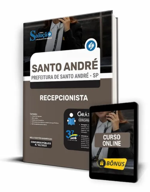 Apostila Prefeitura de Santo André SP 2023 Recepcionista