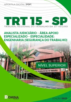 Apostila TRT SP 2023 - Analista Jud. Segurança do Trabalho