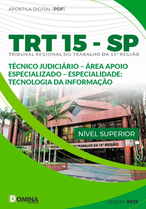 Apostila TRT SP 2023 - Téc. Judiciário Tecnologia Informação