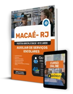 Apostila Macaé RJ 2024 Auxiliar de Serviços Escolares