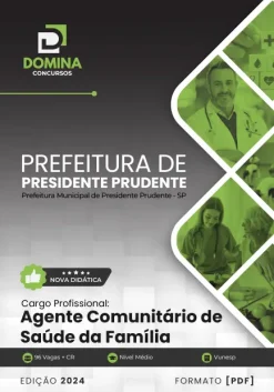 Apostila Agente Comunitário Saúde Presidente Prudente SP 2024