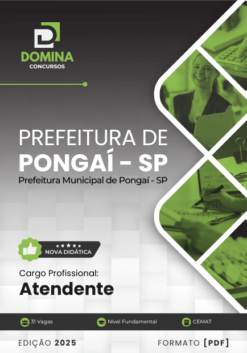 Apostila Atendente Pongaí SP 2025