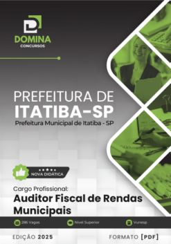 Apostila Auditor Fiscal de Rendas Municipais Itatiba SP 2025