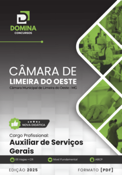 Apostila Auxiliar Serviços Gerais Câmara Limeira Oeste MG 2025