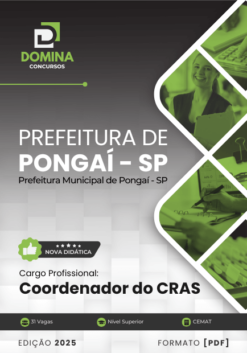 Apostila Coordenador do CRAS Pongaí SP 2025