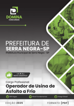 Apostila Operador de Usina de Asfalto Serra Negra SP 2025