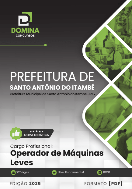 Apostila Operador Máquinas Leves Santo Antônio Itambé MG 2025 1 Apostila Operador Máquinas Leves Santo Antônio Itambé MG 2025