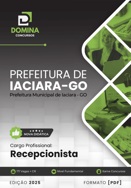 Apostila Recepcionista Iaciara GO 2025 1 Apostila Recepcionista Iaciara GO 2025
