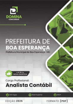 Apostila Analista Contábil Boa Esperança MG 2025