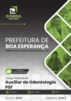 Apostila Auxiliar de Odontologia Boa Esperança MG 2025