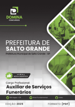 Apostila Auxiliar de Serviços Funerários Salto Grande SP 2025