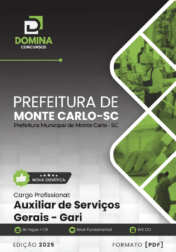 Apostila Auxiliar de Serviços Gerais Monte Carlo SC 2025