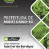 Apostila Auxiliar de Serviços Gerais Monte Carlo SC 2025
