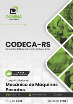 Apostila Técnico em Contabilidade CODECA RS 2025 14 Apostila Mecânico de Máquinas Pesadas CODECA RS 2025
