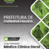 Apostila Médico Clínico Geral Itapirapuã Paulista SP 2025