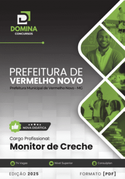 Apostila Monitor Creche Vermelho Novo MG 2025