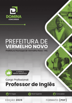 Apostila Professor Inglês Vermelho Novo MG 2025