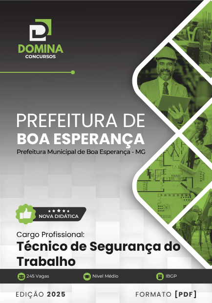 Apostila Técnico de Segurança do Trabalho Boa Esperança MG 2025 1 Apostila Técnico de Segurança do Trabalho Boa Esperança MG 2025