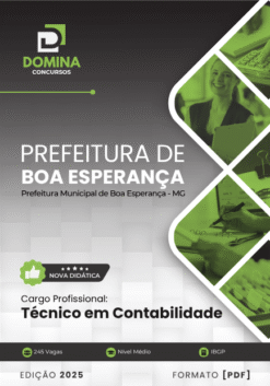 Apostila Técnico em Contabilidade Boa Esperança MG 2025