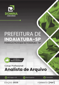 Apostila Analista de Arquivo Indaiatuba SP 2025