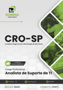 Apostila Analista Suporte Tecnologia Informação CRO SP 2025