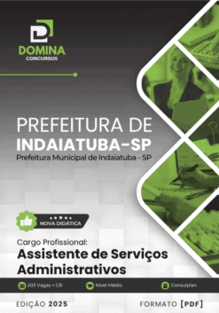 Apostila Assistente de Serviços Administrativos Indaiatuba SP 2025
