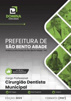 Apostila Cirurgião Dentista São Bento Abade MG 2025