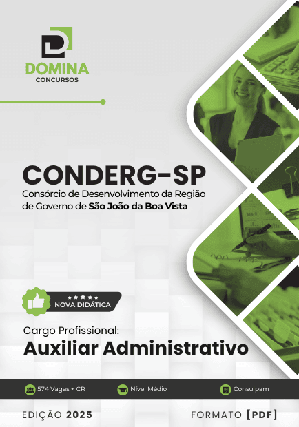 Apostila CONDERG SP 2025 Auxiliar Administrativo 1 Apostila CONDERG SP 2025 Auxiliar Administrativo