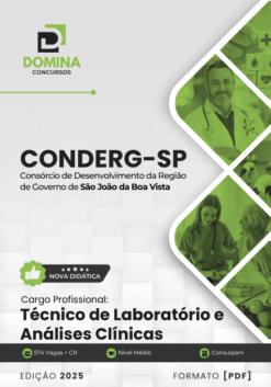 Apostila CONDERG SP 2025 Técnico Laboratório Análises Clínicas