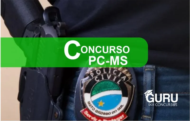 Polícia Civil do Mato Grosso do Sul abre concurso público com 400 vagas e salário inicial de R$ 6.569,53 3 banner concurso pc ms