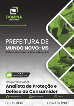 Apostila Agente Proteção e Defesa do Consumidor Mundo Novo MS 2025