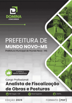 Apostila Analista de Fiscalização de Obras Mundo Novo MS 2025