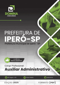 Apostila Auxiliar Administrativo Iperó SP 2025