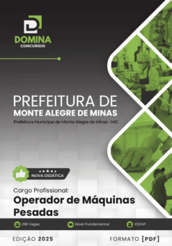 Apostila Operador de Máquinas Pesadas Monte Alegre de Minas MG 2025