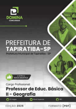 Apostila Professor de Geografia Tapiratiba SP 2025