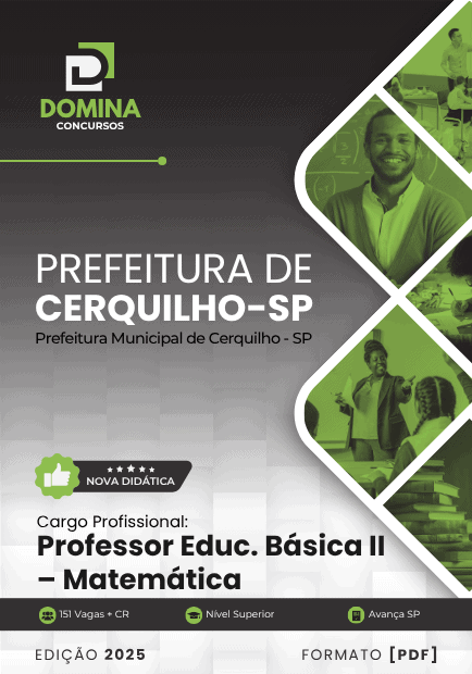 Apostila Professor de Matemática Cerquilho SP 2025 1 Apostila Professor de Matemática Cerquilho SP 2025