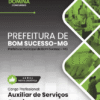 Apostila Auxiliar de Serviços Gerais Bom Sucesso MG 2025