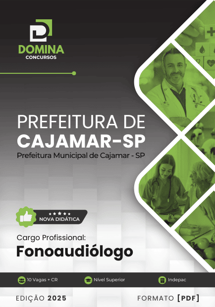 Apostila Fonoaudiólogo Cajamar SP 2025 1 Apostila Fonoaudiólogo Cajamar SP 2025