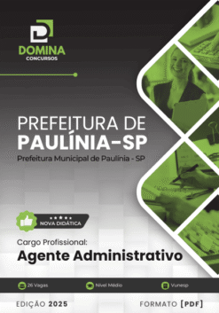 Apostila Agente Administrativo Paulínia SP 2025