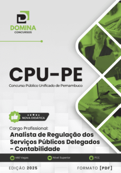 Apostila Analista Regulação Serviços Públicos Delegados Contabilidade CPU PE 2025