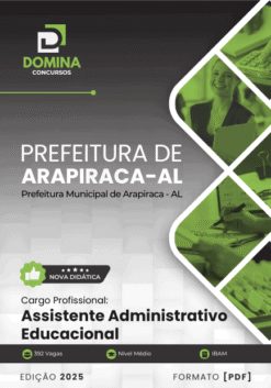 Apostila Assistente Administrativo Educacional Arapiraca AL 2025