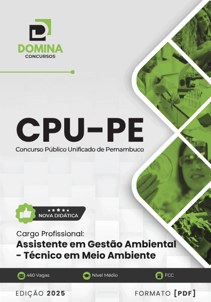 Apostila Assistente Gestão Ambiental Técnico em Meio Ambiente CPU PE 2025 1 Apostila Assistente Gestão Ambiental Técnico em Meio Ambiente CPU PE 2025