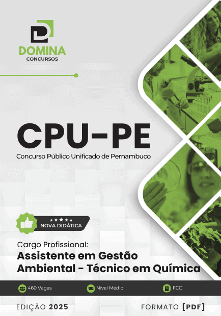 Apostila Assistente Gestão Ambiental Técnico em Química CPU PE 2025 1 Apostila Assistente Gestão Ambiental Técnico em Química CPU PE 2025