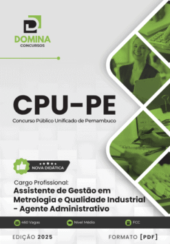 Apostila Assistente Gestão Metrologia Agente Administrativo CPU PE 2025