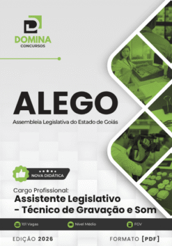 Apostila Assistente Legislativo Técnico de Gravação e Som ALEGO 2026