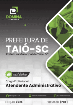 Apostila Atendente Administrativo Taió SC 2025
