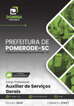 Apostila Auxiliar de Serviços Gerais Pomerode SC 2025
