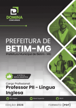 Apostila Professor de Inglês Betim MG 2026